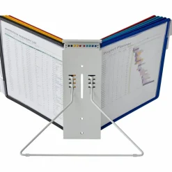 Durable InstaView 10-Section Desktop Reference System, Assorted Colors