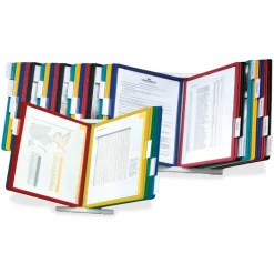 Durable InstaView 10-Section Desktop Reference System, Assorted Colors