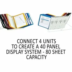 Durable InstaView 10-Section Desktop Reference System, Assorted Colors