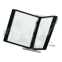 Durable InstaView 10-Section Desktop Reference System, Black