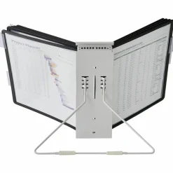 Durable InstaView 10-Section Desktop Reference System, Black