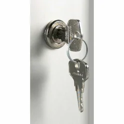 Durable 72-Key Locking Tag-Style Aluminum Key Tag Cabinet, 15 3/4
