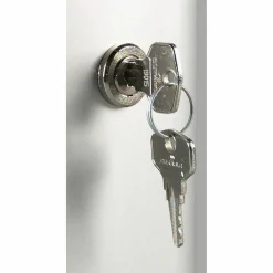 Durable 54-Key Locking Tag-Style Aluminum Key Tag Cabinet, 11