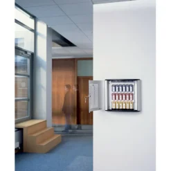 Durable 54-Key Locking Tag-Style Aluminum Key Tag Cabinet, 11