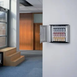 Durable 54-Key Locking Tag-Style Aluminum Key Tag Cabinet, 11