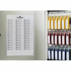 Durable 54-Key Locking Tag-Style Aluminum Key Tag Cabinet, 11