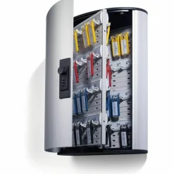 Durable 72-Key Locking Tag-Style Aluminum Key Box, 15 3/4