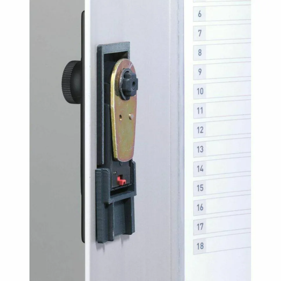 Durable 72-Key Locking Tag-Style Aluminum Key Box, 15 3/4"H x 11 3/4"W x 4 5/8"D, Silver