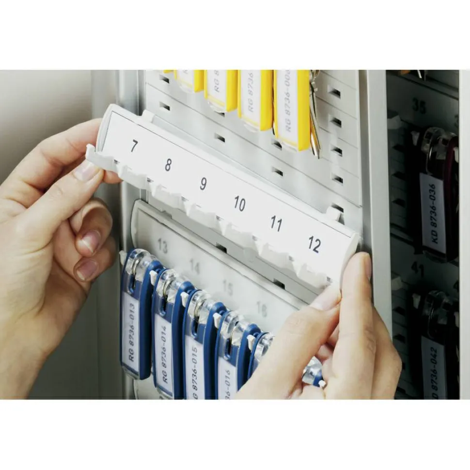 DURABLE Open 24-Key Rack - 8-2/5" W x 14-3/10" H x 1-3/10" D - Gray - Plastic