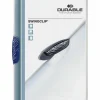 DURABLE SWINGCLIP - Clip file - for 10.98 in x 8.5 in - capacity: 30 sheets - clear with dark blue clip (pack of 25)