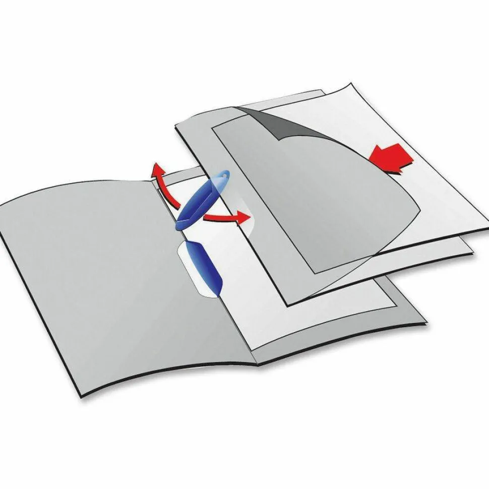 DURABLE SWINGCLIP - Clip file - for 10.98 in x 8.5 in - capacity: 30 sheets - clear with dark blue clip (pack of 25)