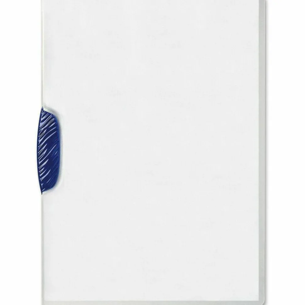 DURABLE SWINGCLIP - Clip file - for 10.98 in x 8.5 in - capacity: 30 sheets - clear with dark blue clip (pack of 25)