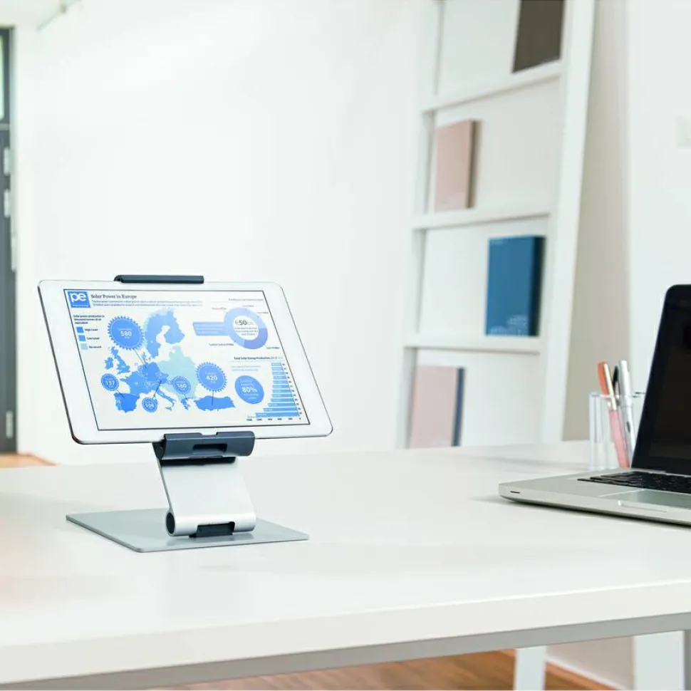 DURABLE Tablet Holder TABLE - Desktop stand for tablet - from 7" to 13" - silver