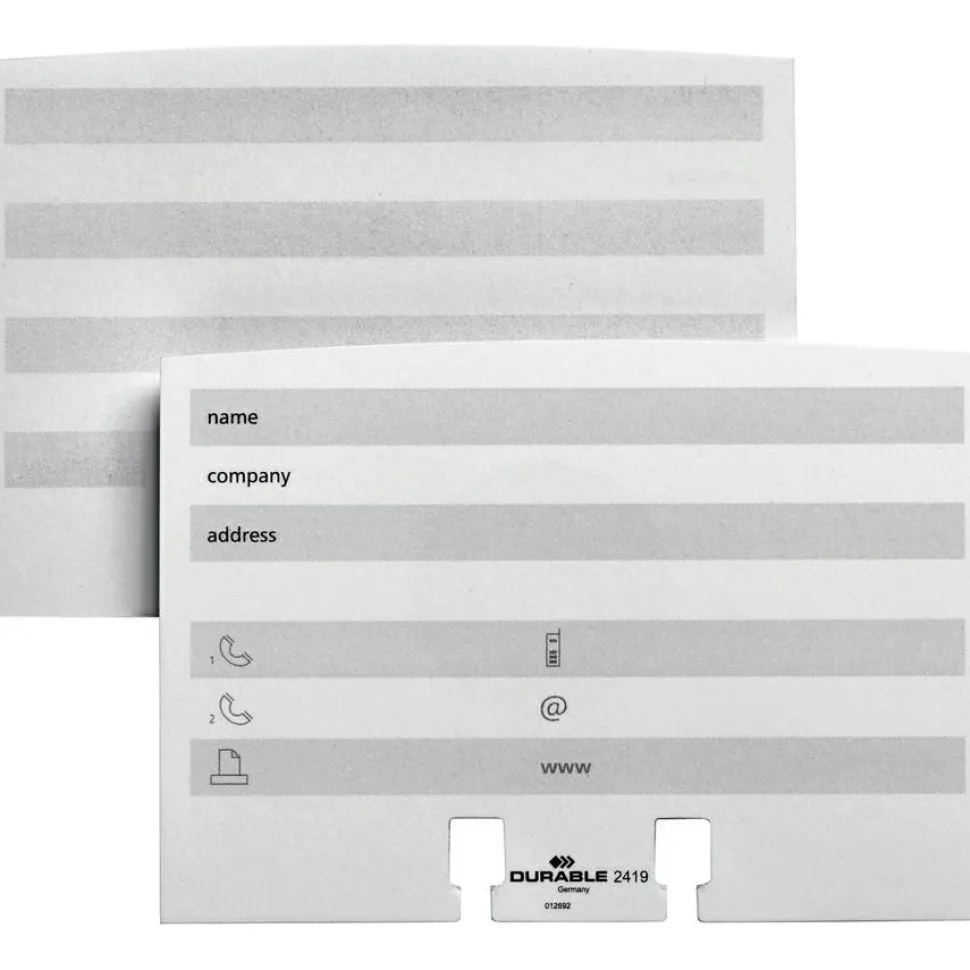 Durable TELINDEX Desk Address Card File, Holds 500 2.88 x 4.13 Cards, 5.13 x 9.31 x 3.56, Plastic, Graphite/Black