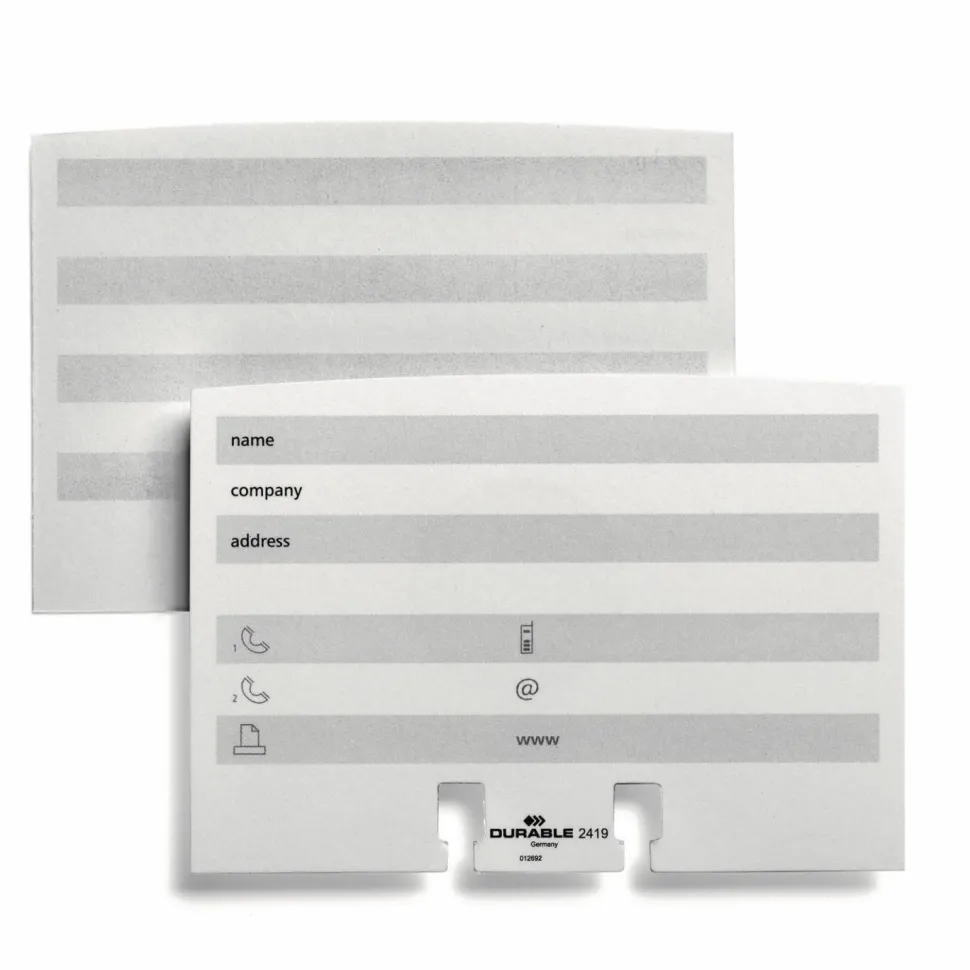 Durable TELINDEX Desk Address Card File, Holds 500 2.88 x 4.13 Cards, 5.13 x 9.31 x 3.56, Plastic, Graphite/Black