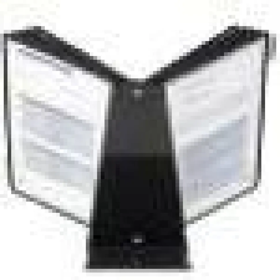 Durable VARIO Document Holder, 10 Panels 15.5 x 6.5 x 10.75, Black Borders
