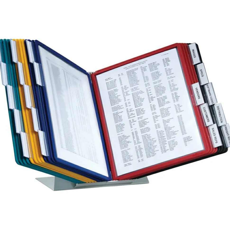 Durable Vario Wall And Desk Replacement Sleeves, Assorted Colors
