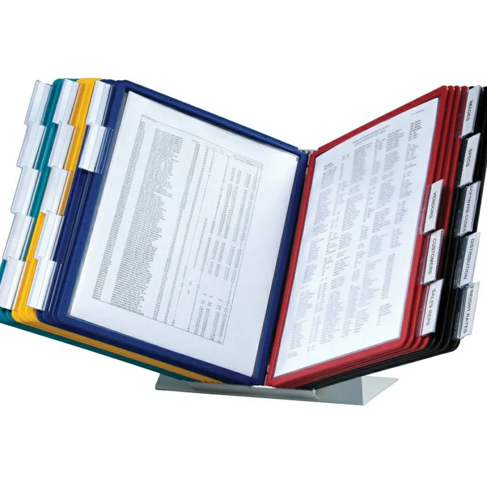 Durable Vario Wall And Desk Replacement Sleeves, Assorted Colors