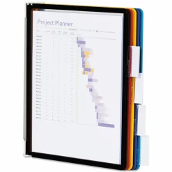 Durable VARIO Wall Reference System, 5 Panels, Letter, Asst. Borders and Panels