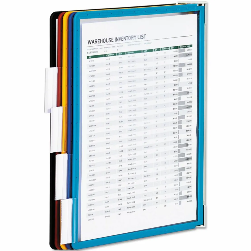 Durable VARIO Wall Reference System, 5 Panels, Letter, Asst. Borders and Panels