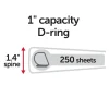Durable View 3-Ring Binder, 1" D-Rings, Blue