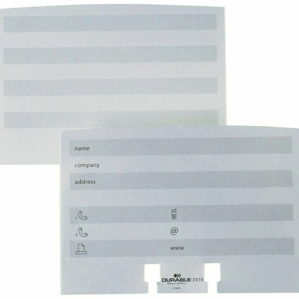Durable VISIFIX Desk Business Card File, Holds 200 2.88 x 4.13 Cards, 5 x 9.31 x 3.56, Plastic, Graphite/Black