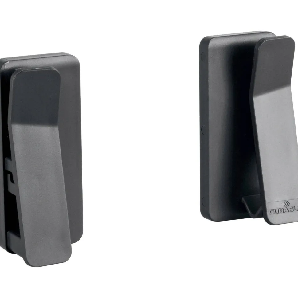DURABLE VISIOCLIP Wall Mount for Tablet, Smartphone - Charcoal Gray - 2.20 lb Load Capacity - Plastic - 1 Each