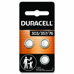 Duracell Button Cell Battery, 303/357, 1.5V, 3/Pack