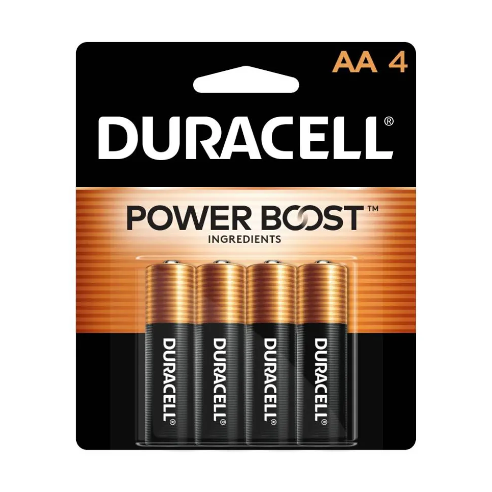 Duracell Coppertop AA Alkaline Batteries, Pack of 4