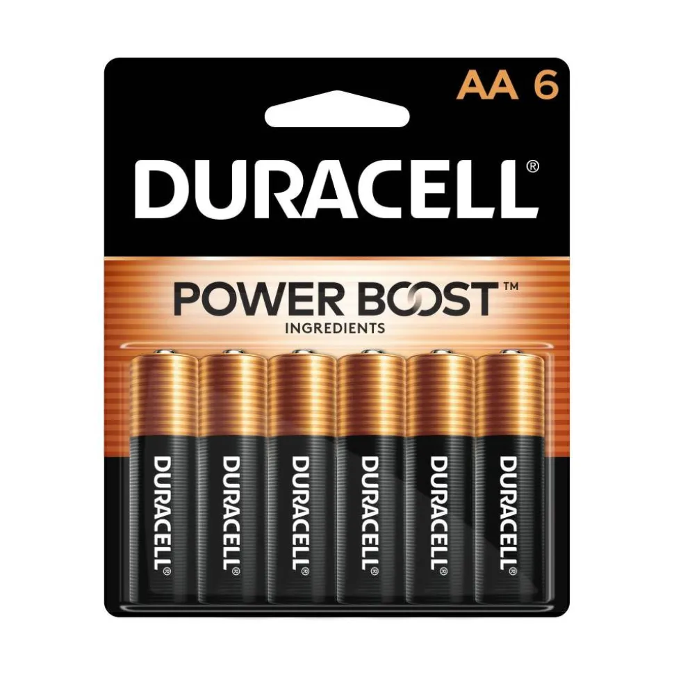 Duracell Coppertop AA Alkaline Batteries, Pack of 6