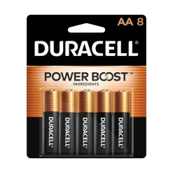 Duracell Coppertop AA Alkaline Batteries, Pack of 8