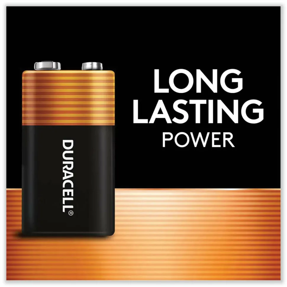 Duracell CopperTop Alkaline 9V Batteries, 12/Box