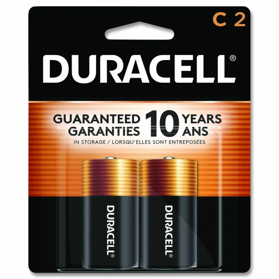 Duracell Coppertop Alkaline C Batteries, 2/Pack