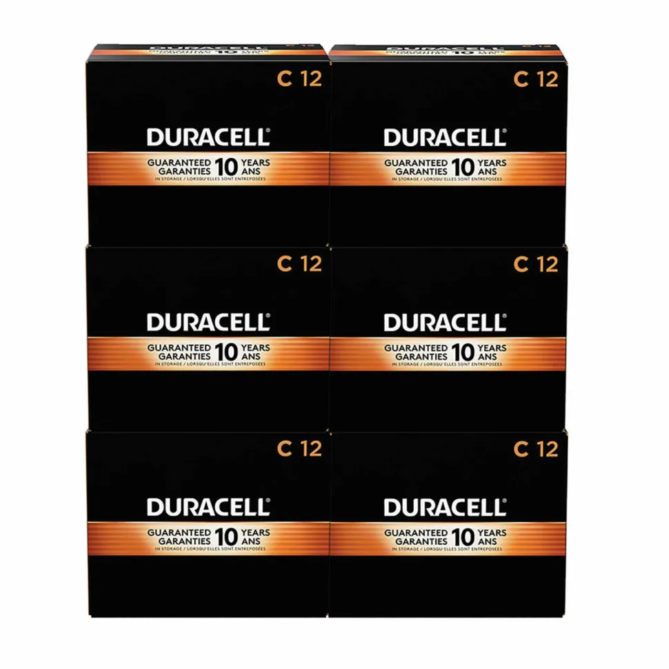 Duracell CopperTop Alkaline C Batteries, 72/Carton