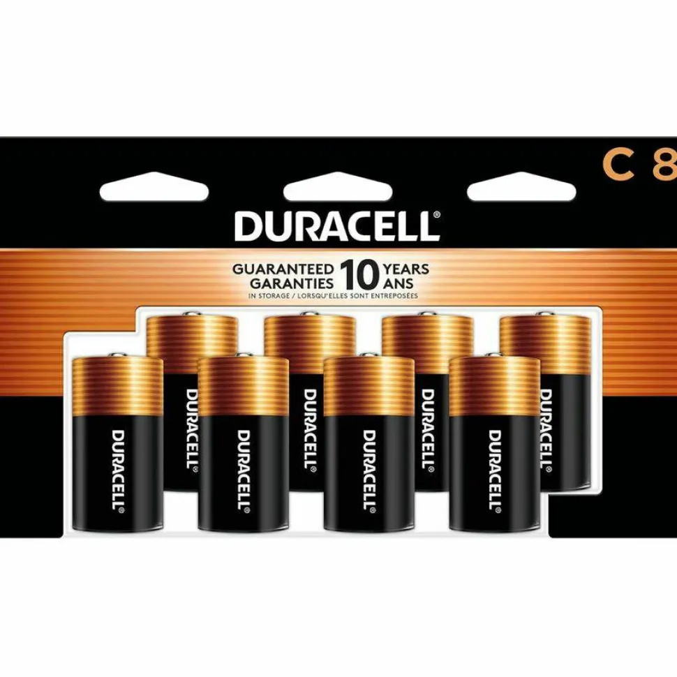 Duracell Coppertop Alkaline C Battery 8-Packs