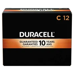 Duracell Coppertop C Alkaline Batteries, Box of 12
