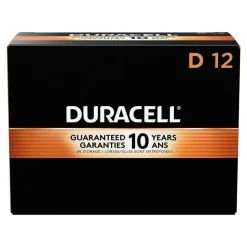 Duracell Coppertop D Alkaline Batteries, Box of 12, Case of 6 Boxes