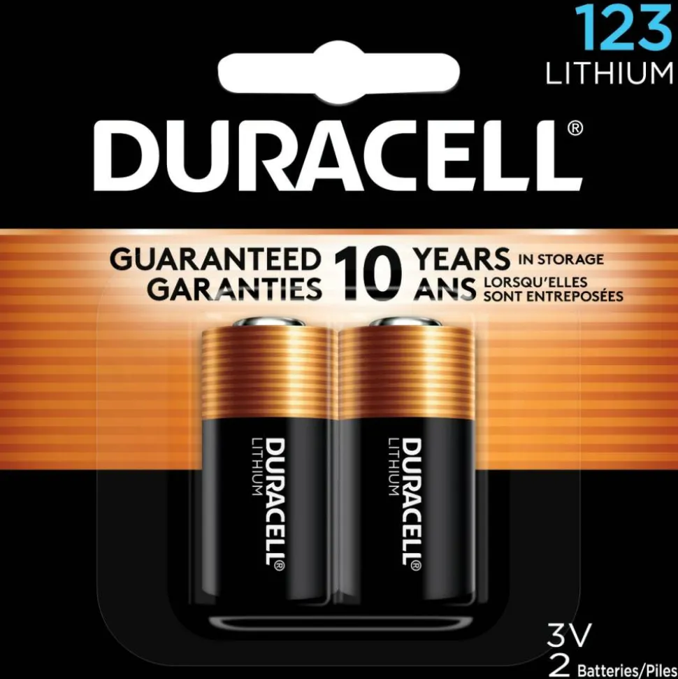 Duracell 123 3V High Power Lithium Batteries, Pack of 2