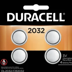 Duracell 2032 3V Lithium Coin Batteries, Pack of 4