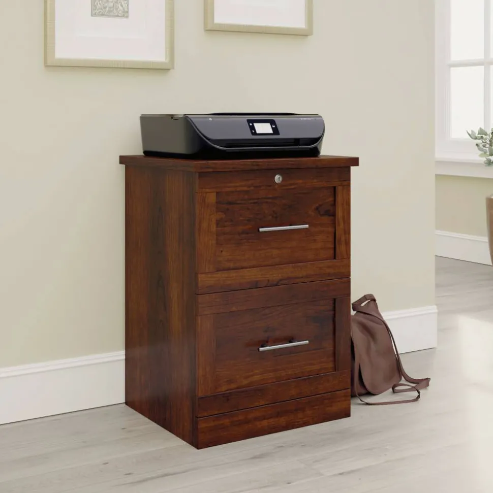 17"D Vertical 2-Drawer File Cabinet, Mulled Cherry