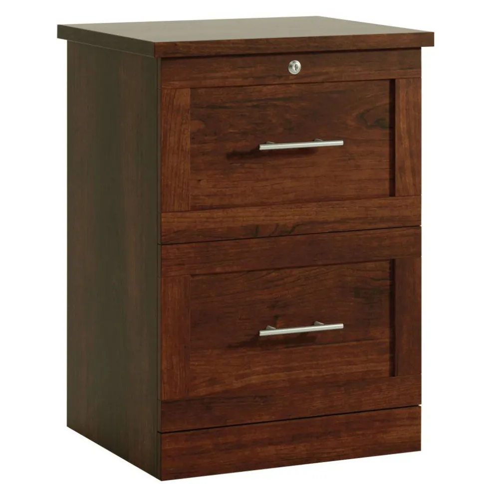 17"D Vertical 2-Drawer File Cabinet, Mulled Cherry