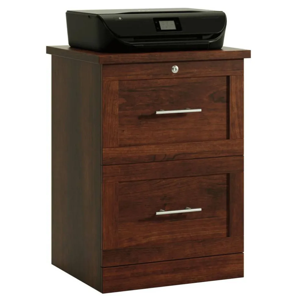 17"D Vertical 2-Drawer File Cabinet, Mulled Cherry