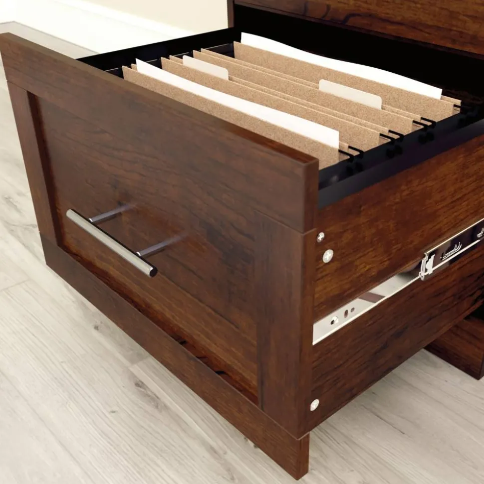 17"D Vertical 2-Drawer File Cabinet, Mulled Cherry