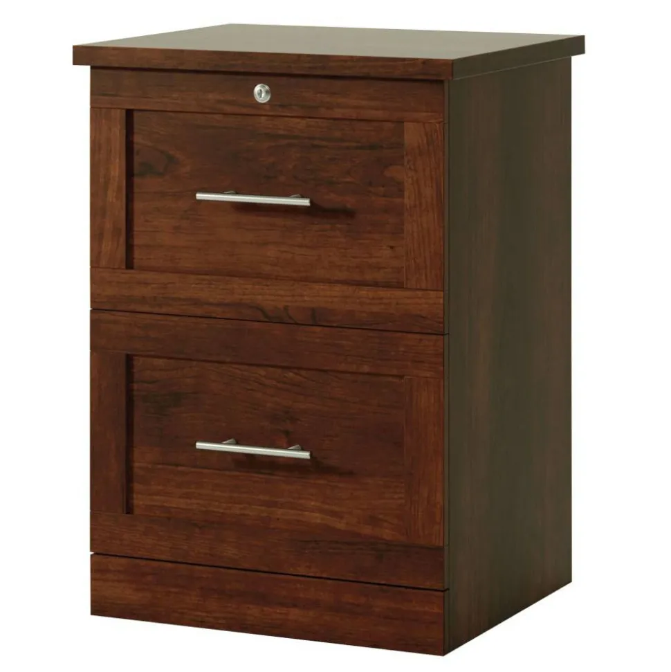 17"D Vertical 2-Drawer File Cabinet, Mulled Cherry