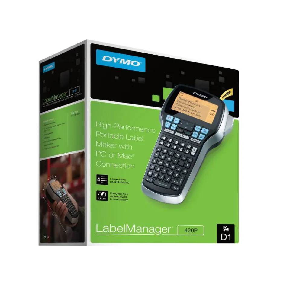 DYMO LabelManager 420P High Performance Portable Handheld Label Maker With PC/Apple Mac Connection