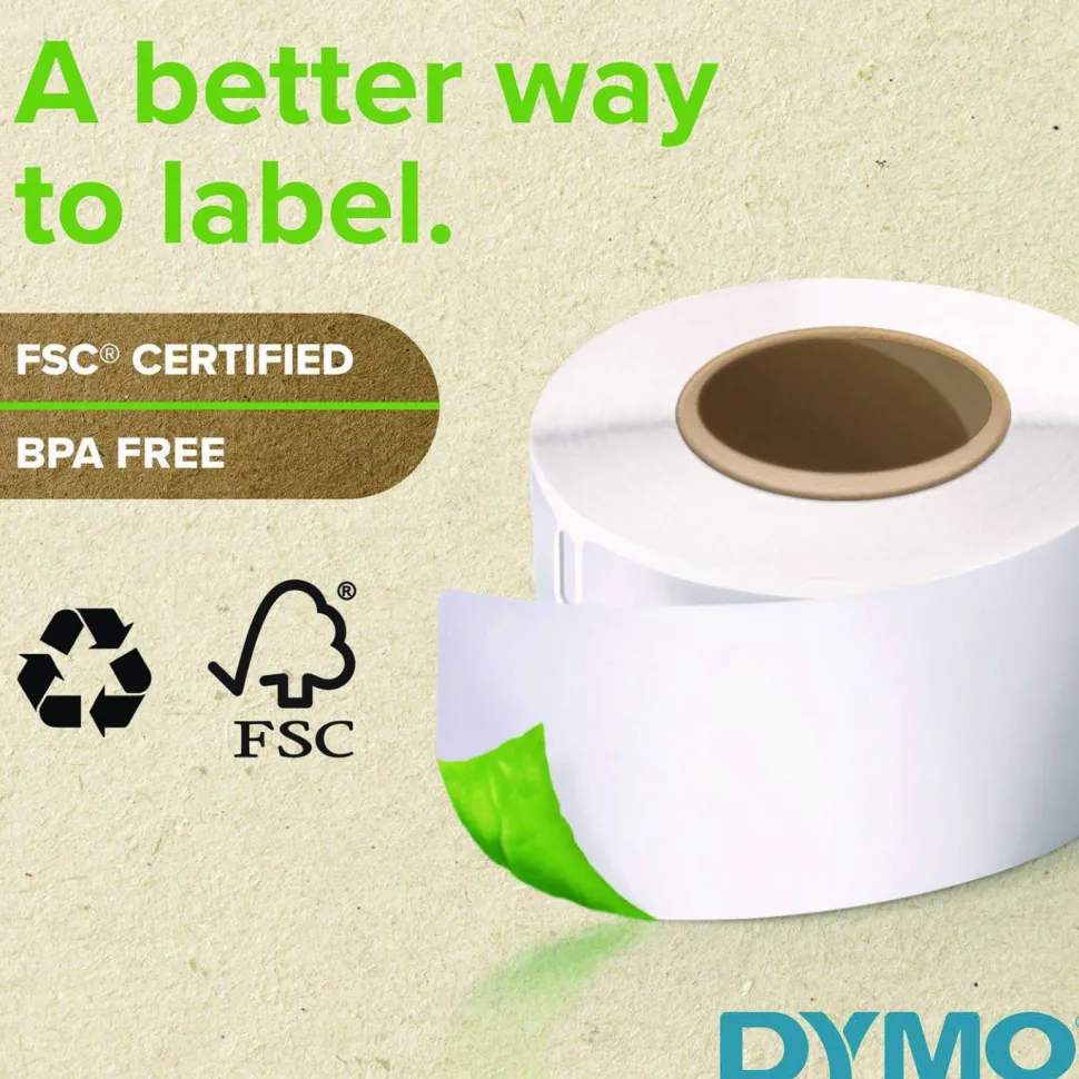 DYMO LabelWriter Address Labels, 1.25'' x 2.25'', White, 1,000 Labels/Roll