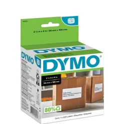 DYMO LabelWriter Shipping Labels, 2.12 x 4, White, 220 Labels/Roll