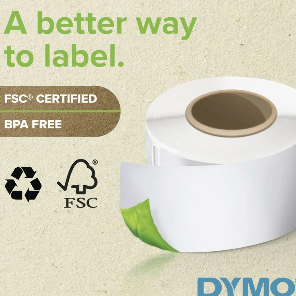 DYMO LabelWriter Shipping Labels, 2.31" x 4", White, 300 Labels/Roll