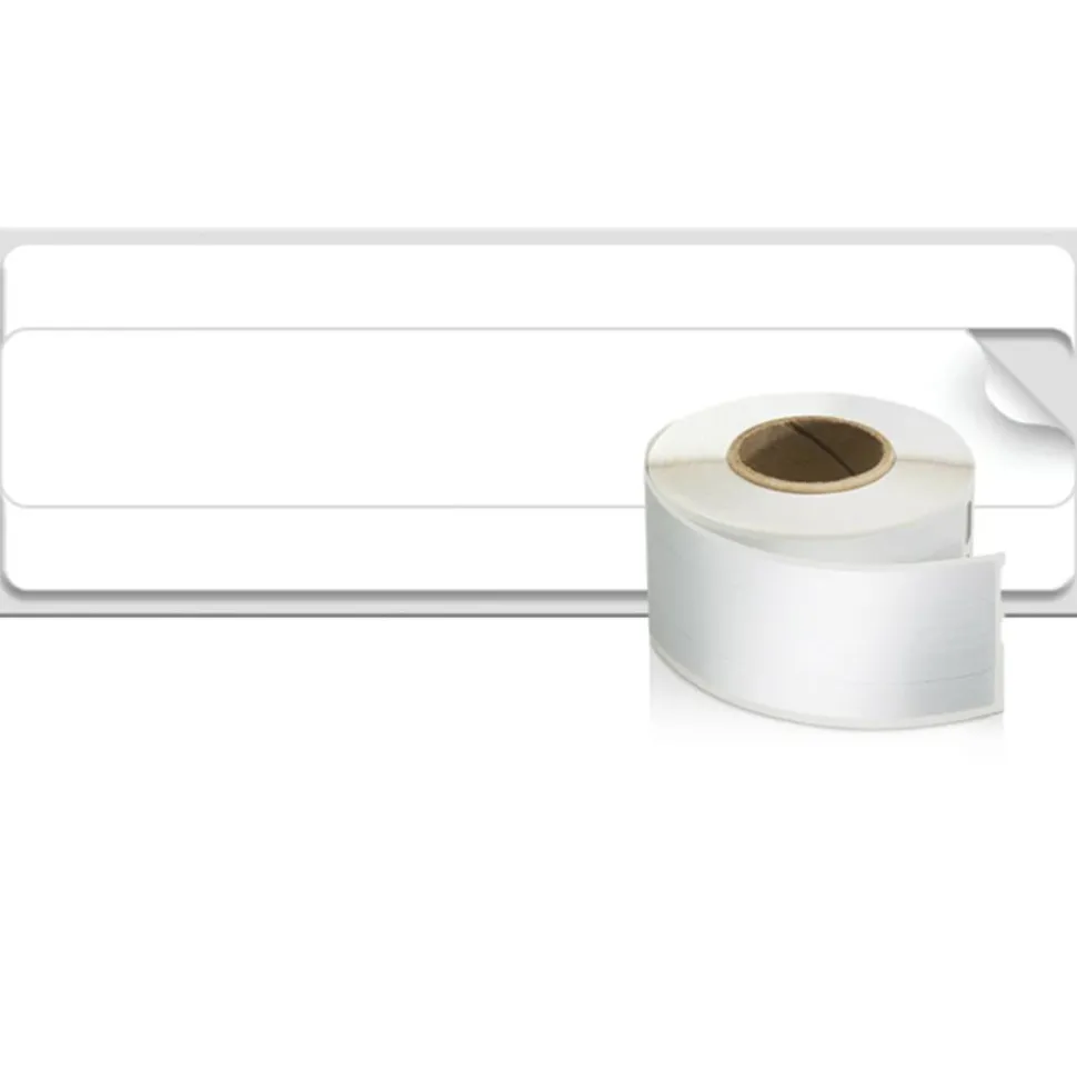 DYMO LabelWriter 1-UP File Folder Labels, 0.56" x 3.43", White, 130 Labels Roll, 2 Rolls/Pack