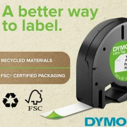 DYMO LT 91331 Black-On-White Tape, 0.5
